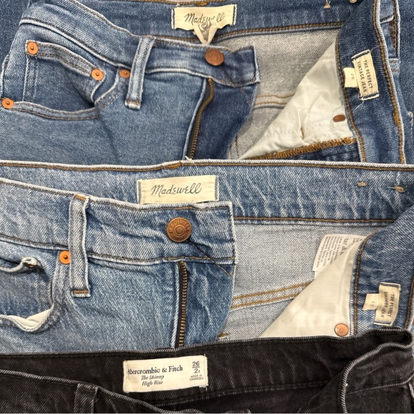 Madewell and Abercrombie and Fitch Jeans Bundle Size 25, 3 for 1 -SALE - Picture 4 of 6
